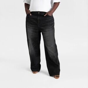KBB by KAHLANA Target Size 20 2X Mid-Rise Wide Leg The Kahlana Jean Black‎ Jeans